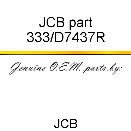 JCB part 333/D7437R