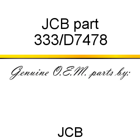 JCB part 333/D7478