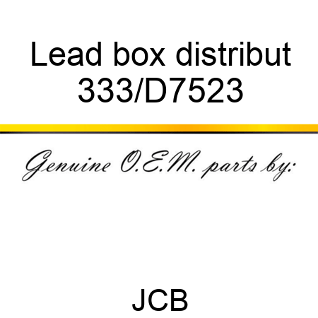 Lead box distribut 333/D7523