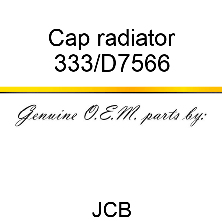 Cap radiator 333/D7566