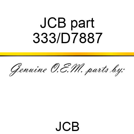 JCB part 333/D7887