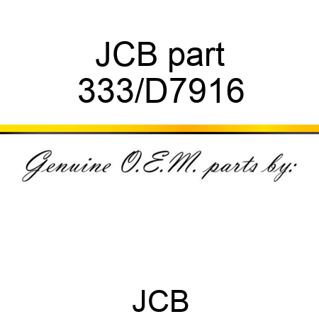 JCB part 333/D7916