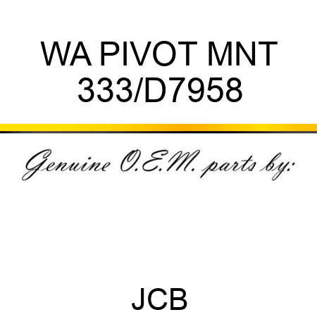 WA PIVOT MNT 333/D7958