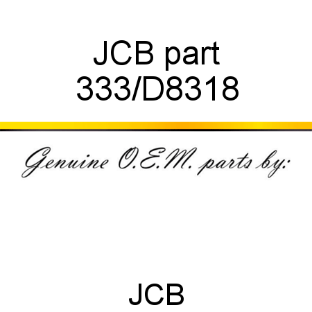 JCB part 333/D8318