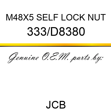 M48X5 SELF LOCK NUT 333/D8380