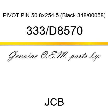 PIVOT PIN 50.8x254.5 (Black 348/00058) 333/D8570