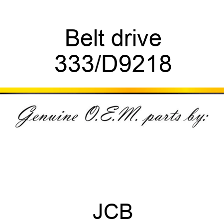 Belt drive 333/D9218