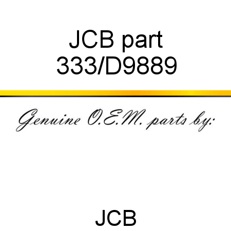 JCB part 333/D9889