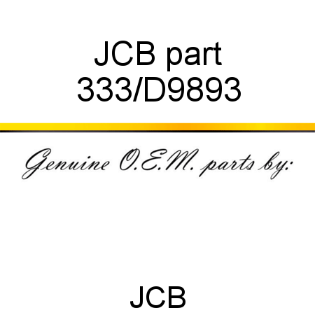 JCB part 333/D9893