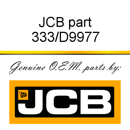 JCB part 333/D9977