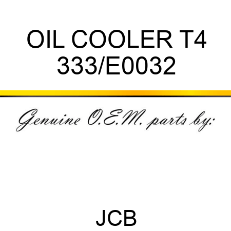 OIL COOLER T4 333/E0032