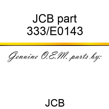 JCB part 333/E0143