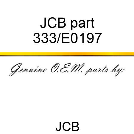 JCB part 333/E0197