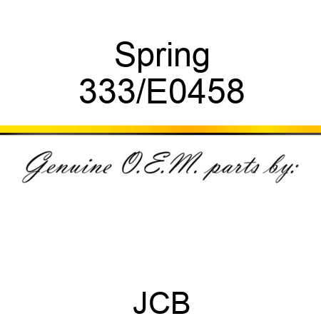 Spring 333/E0458