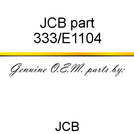 JCB part 333/E1104