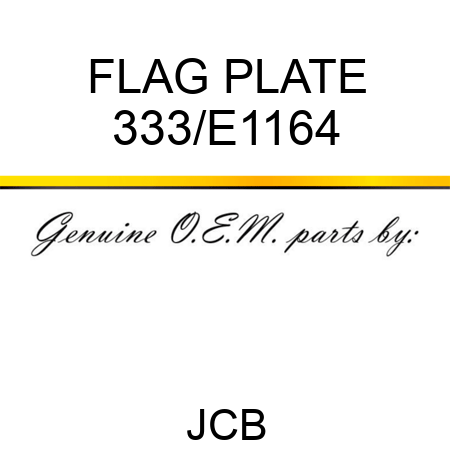 FLAG PLATE 333/E1164