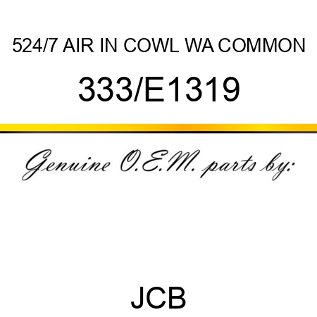 524/7 AIR IN COWL WA COMMON 333/E1319