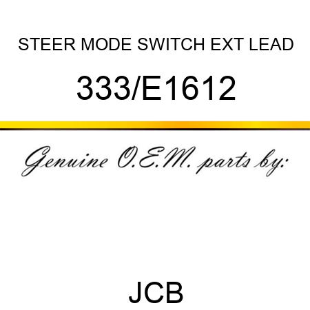 STEER MODE SWITCH EXT LEAD 333/E1612