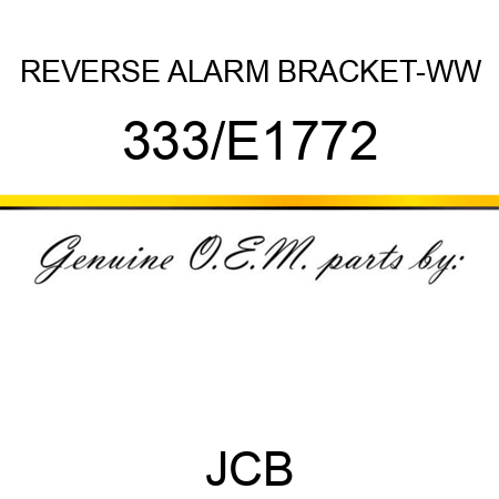 REVERSE ALARM BRACKET-WW 333/E1772