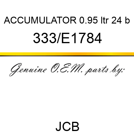 ACCUMULATOR 0.95 ltr 24 b 333/E1784