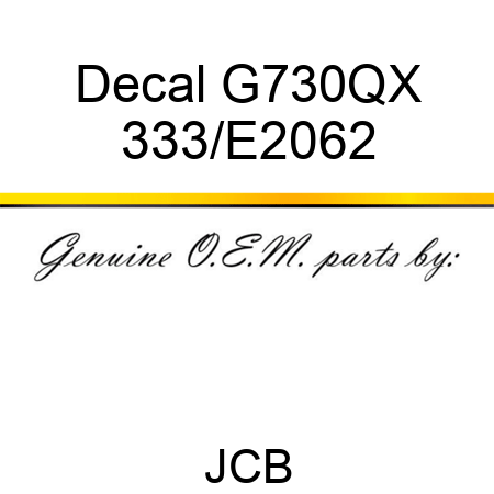 Decal G730QX 333/E2062