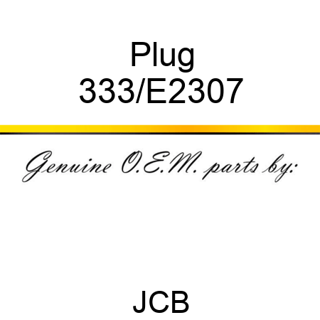 Plug 333/E2307