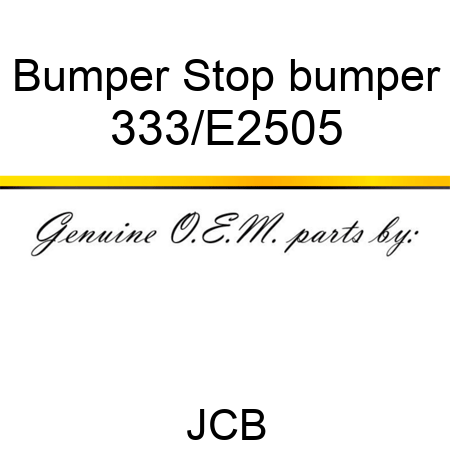 Bumper Stop bumper 333/E2505