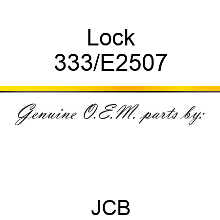 Lock 333/E2507