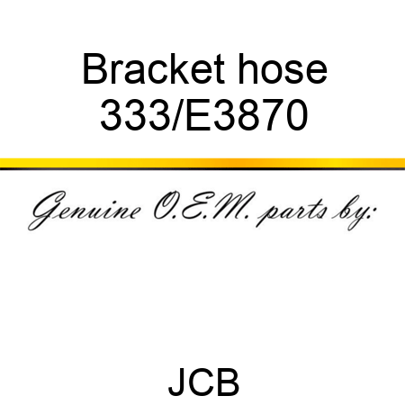 Bracket hose 333/E3870