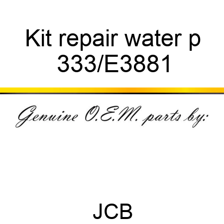 Kit repair water p 333/E3881