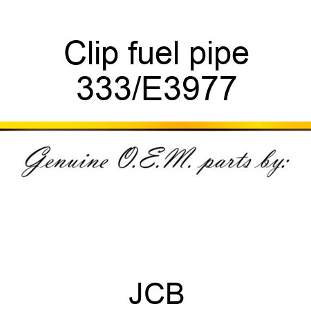 Clip fuel pipe 333/E3977