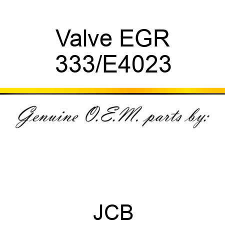 Valve EGR 333/E4023