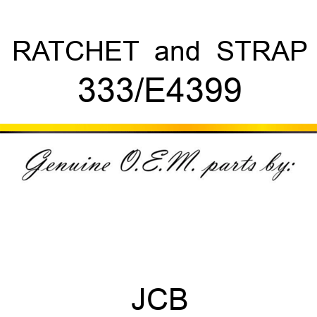 RATCHET & STRAP 333/E4399