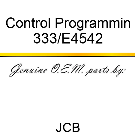 Control Programmin 333/E4542