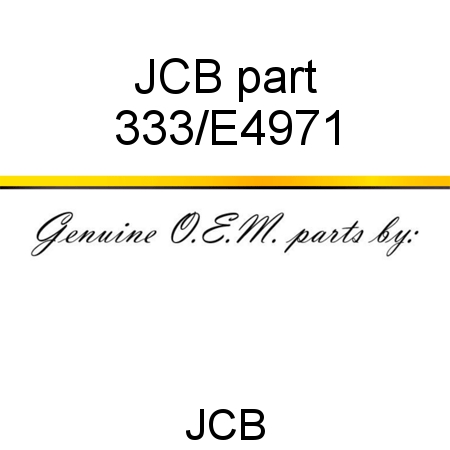 JCB part 333/E4971