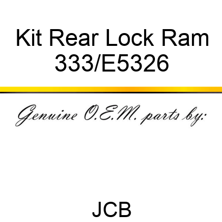 Kit Rear Lock Ram 333/E5326