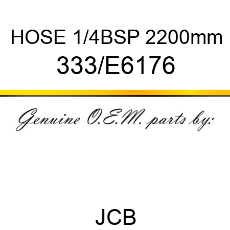 HOSE 1/4BSP 2200mm 333/E6176