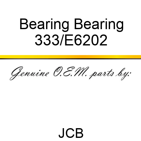 Bearing Bearing 333/E6202