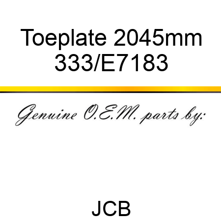 Toeplate 2045mm 333/E7183