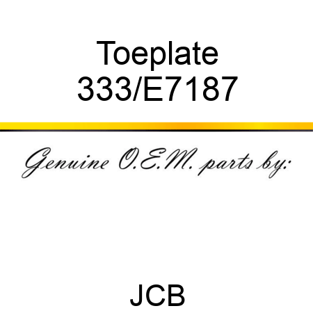 Toeplate 333/E7187