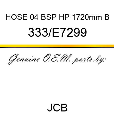 HOSE 04 BSP HP 1720mm B 333/E7299