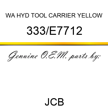 WA HYD TOOL CARRIER YELLOW 333/E7712