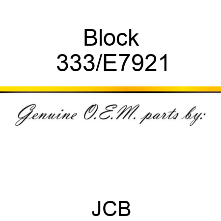 Block 333/E7921