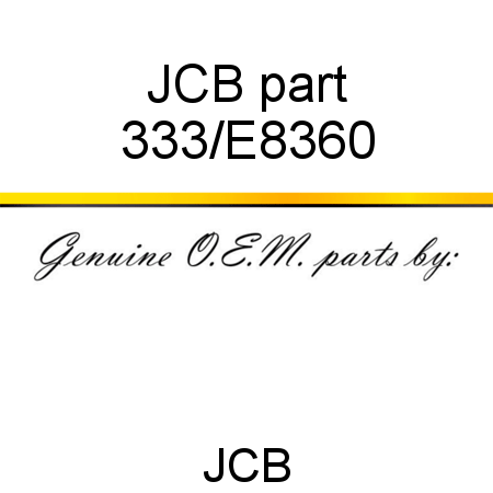 JCB part 333/E8360