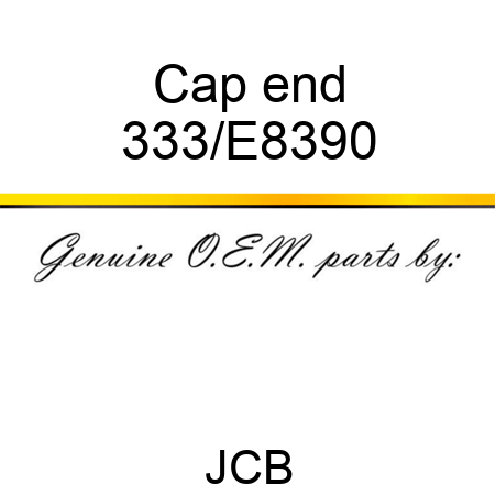 Cap end 333/E8390