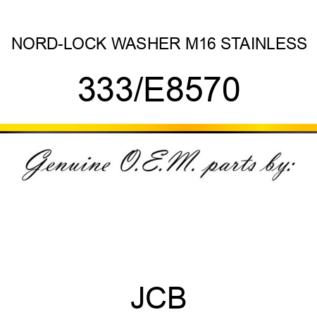 NORD-LOCK WASHER M16 STAINLESS 333/E8570