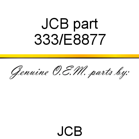 JCB part 333/E8877