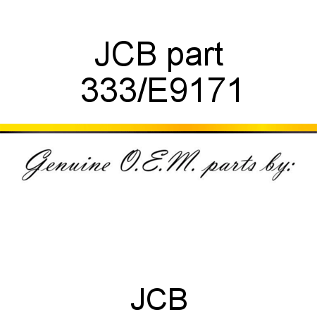 JCB part 333/E9171