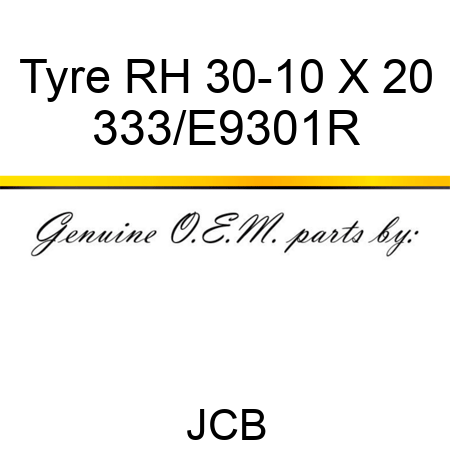 Tyre RH 30-10 X 20 333/E9301R