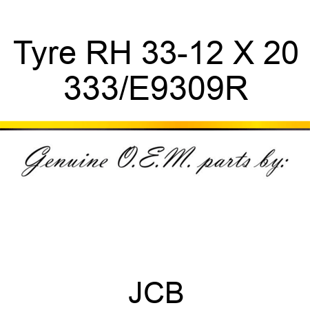 Tyre RH 33-12 X 20 333/E9309R